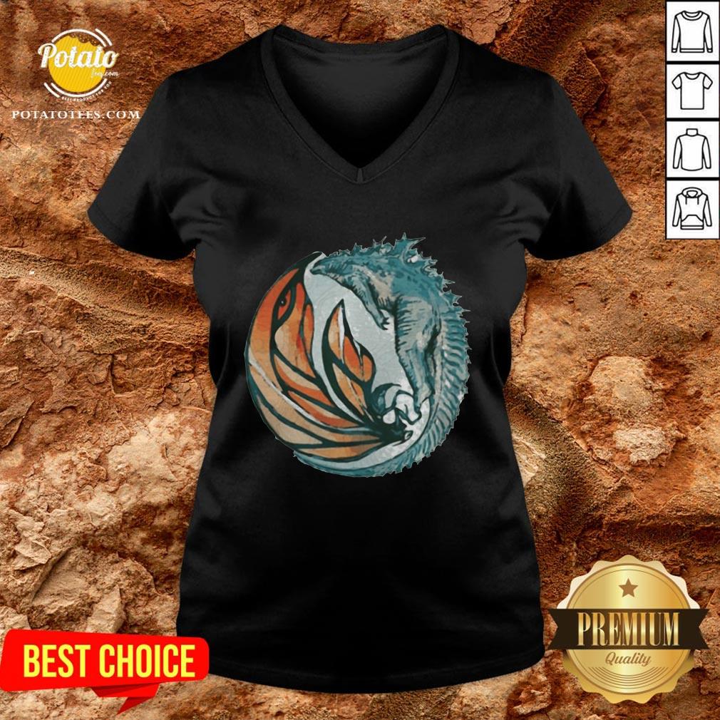 Perfect Godzilla King And Queen Yin And Yang Shirt - Image 2