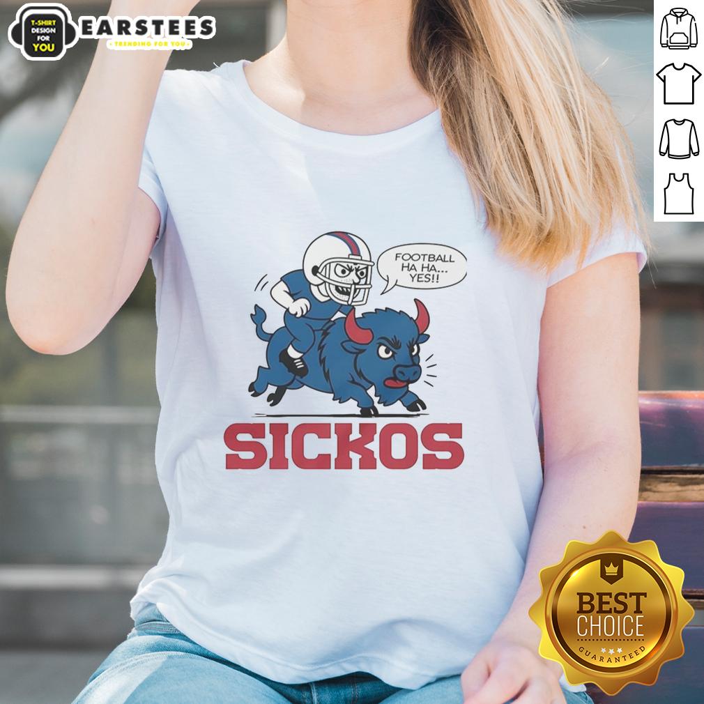 Nice Buffalo Bills NFL Sickos Football Haha Yes Cartoon T-Shirt - Image 3