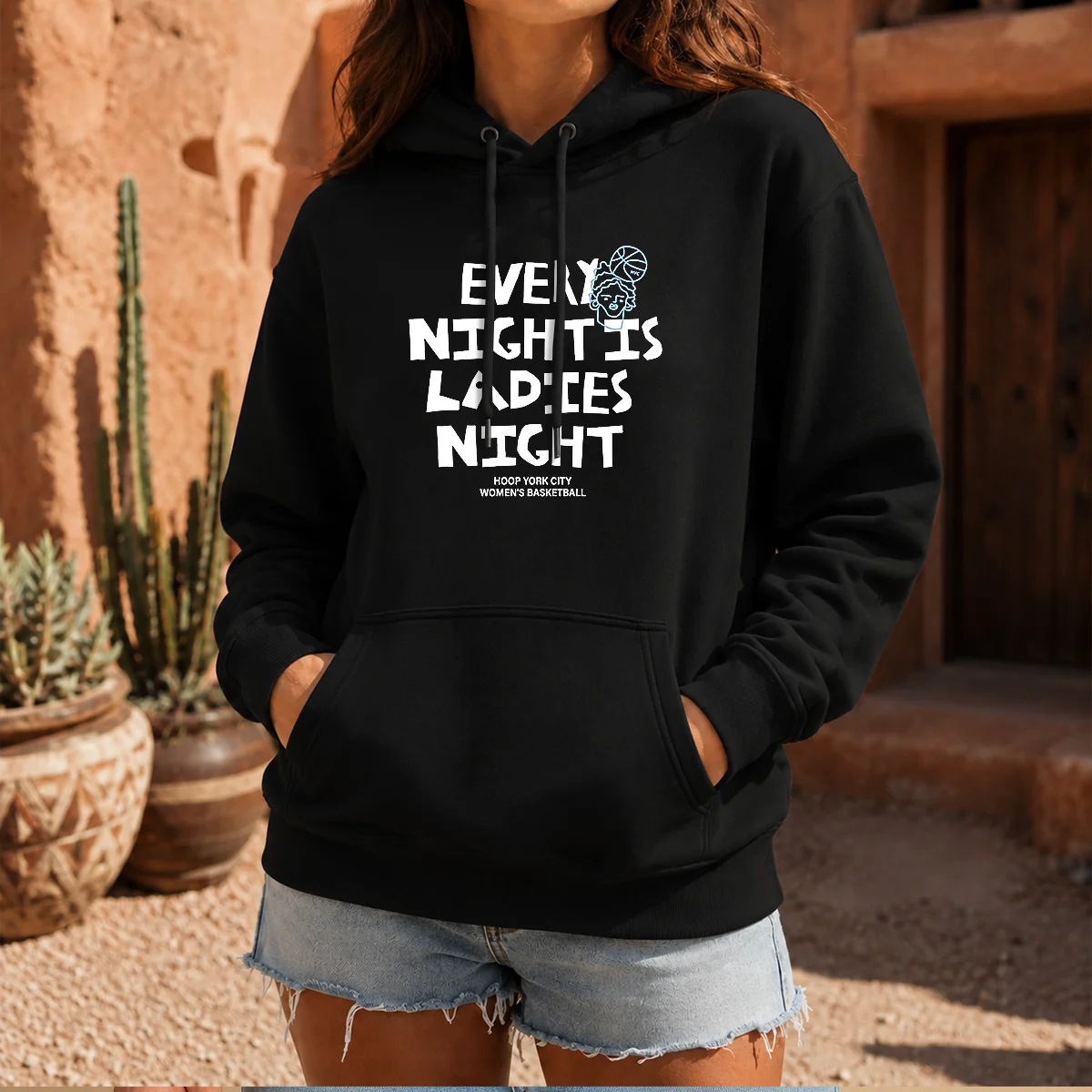 Funny Every Night Is Ladies Night Hoop York City Women'S Basketball Shirt - Image 6