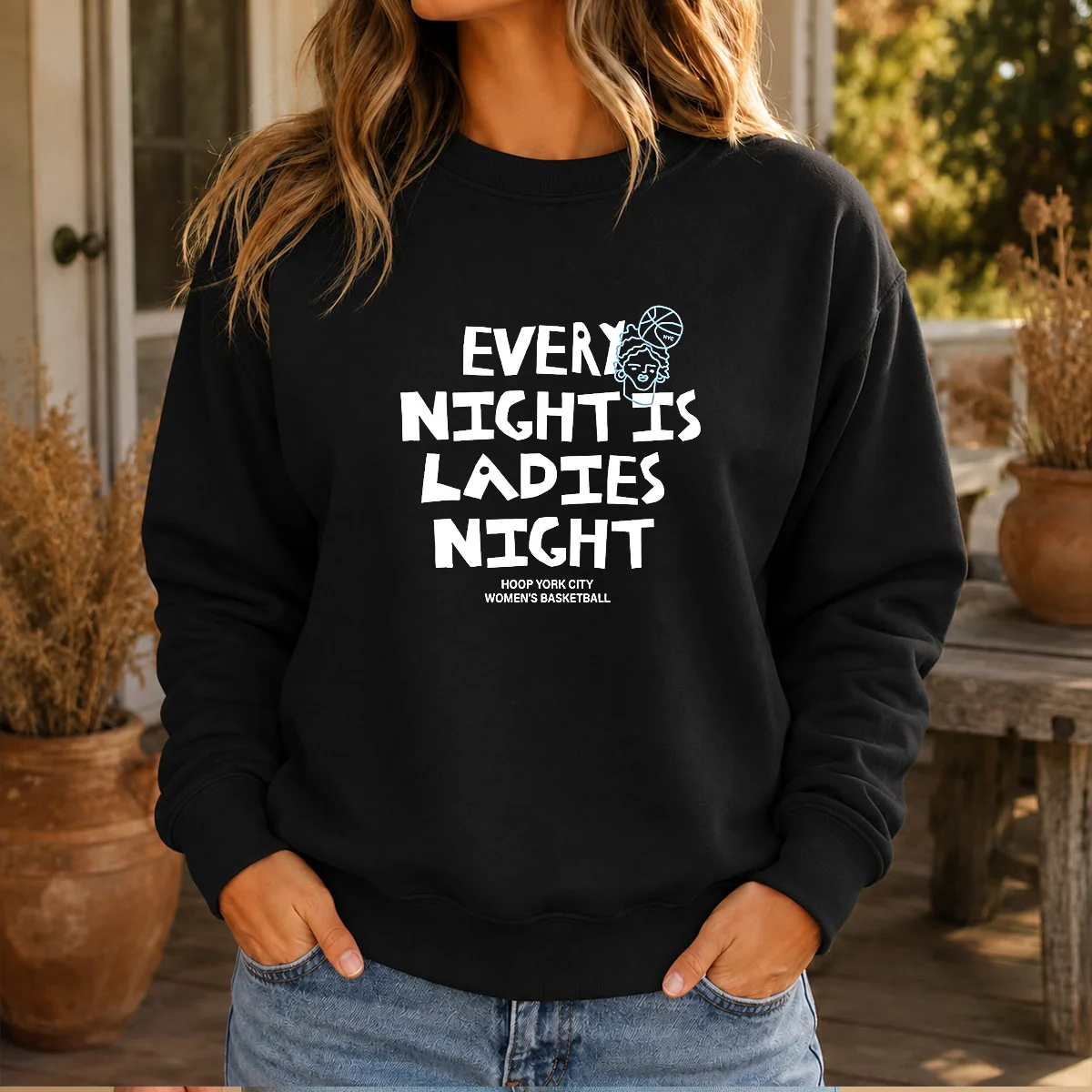 Funny Every Night Is Ladies Night Hoop York City Women'S Basketball Shirt - Image 7