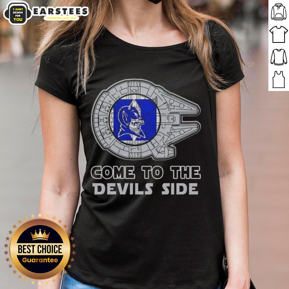 Pretty Star Wars Come To The Duke Blue Devils Side T-Shirt - Image 3