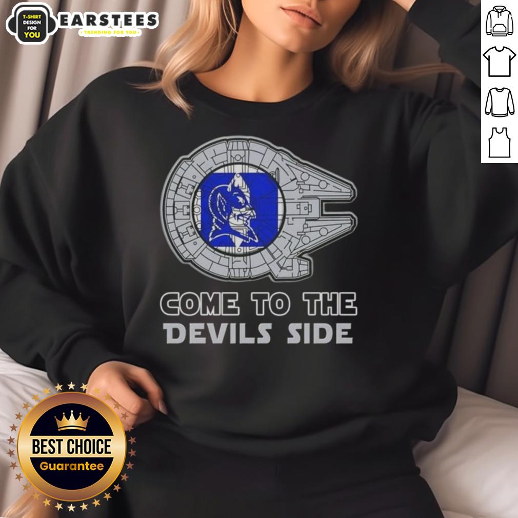 Pretty Star Wars Come To The Duke Blue Devils Side T-Shirt - Image 5