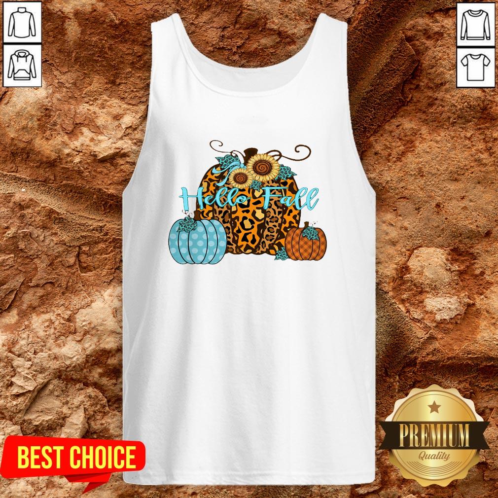 Happy Hello Fall Pumpkins Shirt - Image 3
