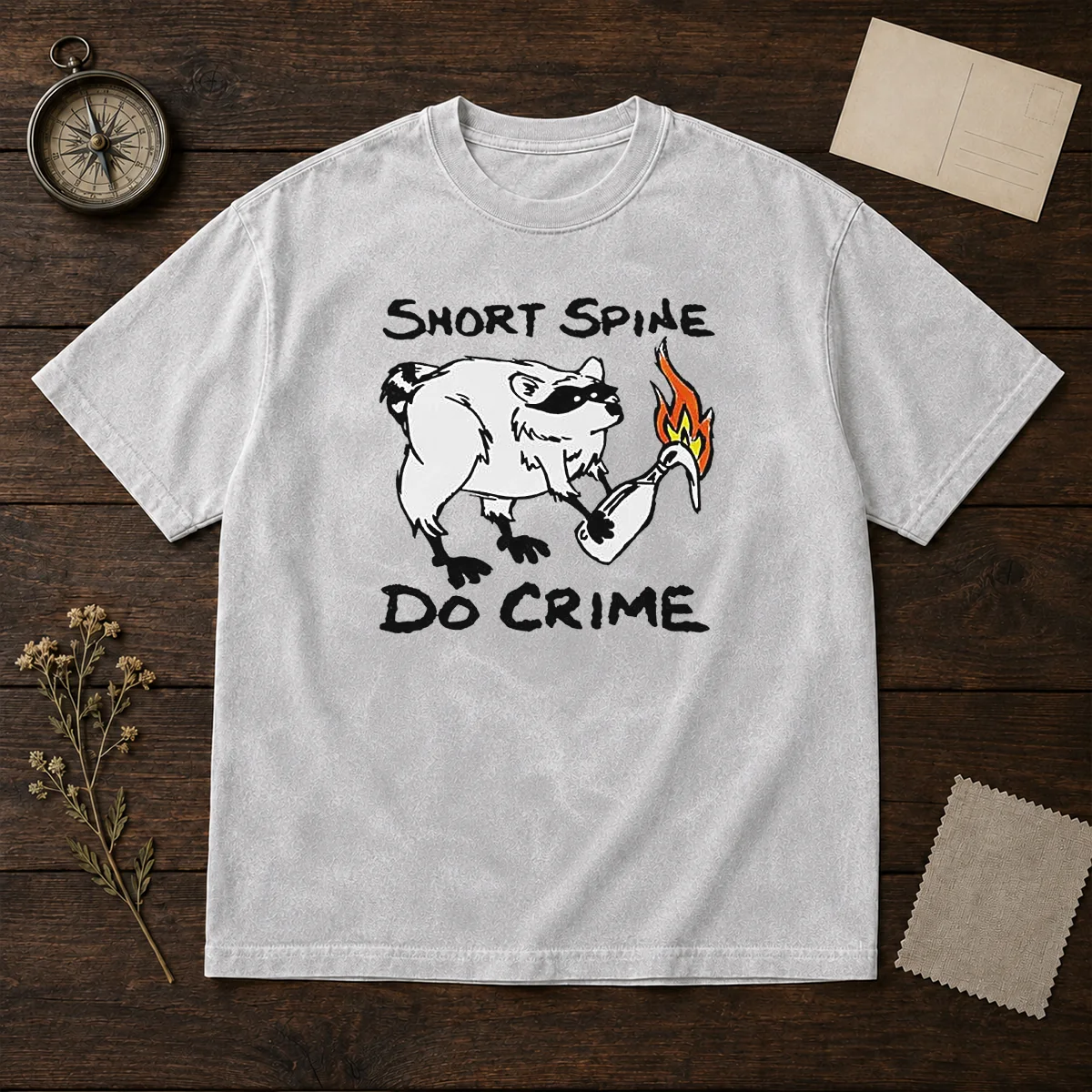 Top Raccoon Short Spine Do Crime Shirt - Image 8