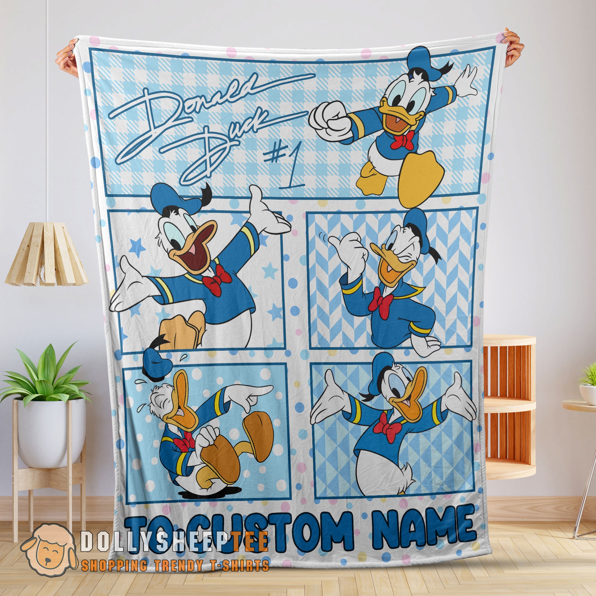 Perfect Disney Donald Duck With Signature And Friends Donald Duck Moods Blanket Customize Blanket
