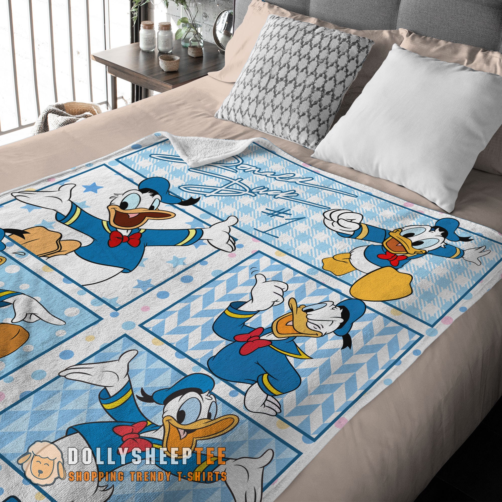 Perfect Disney Donald Duck With Signature And Friends Donald Duck Moods Blanket Customize Blanket - Image 2
