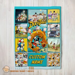 Perfect Disney Ducktales Cartoon Collage Blanket Fleece Customized Blanket