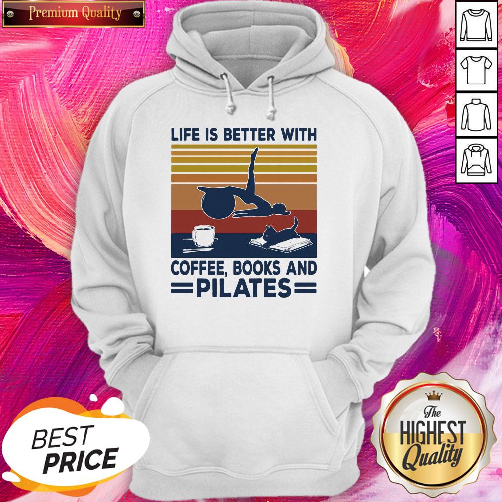 Lovely Life Is Better With Coffee Books And Pilates Vintage Shirt - Image 5