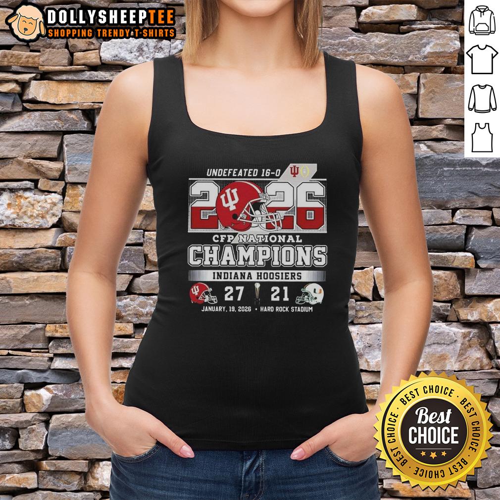 Top Hoosiers Indiana CFP National Champions 2026 Undefeated Final Score Helmet T-Shirt - Image 4