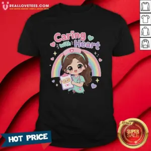 Cute Nurse Caring Heart Design Back to School Shirt