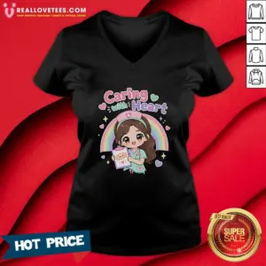 Alternative view of Cute Nurse Caring Heart Design Back to School Shirt