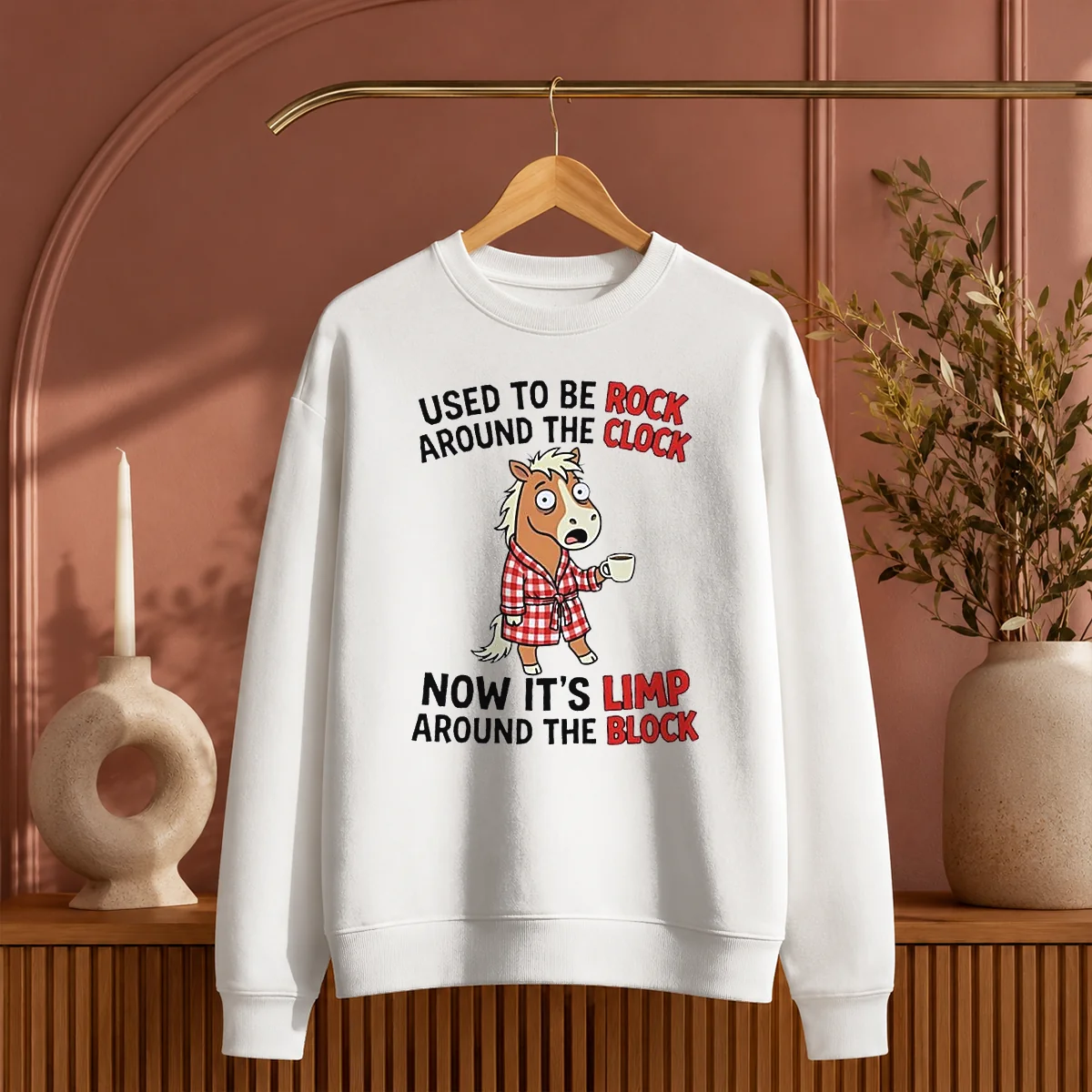 Original Horse Used To Be Rock Around The Clock Now It's Limp Around The Block Shirt - Image 7