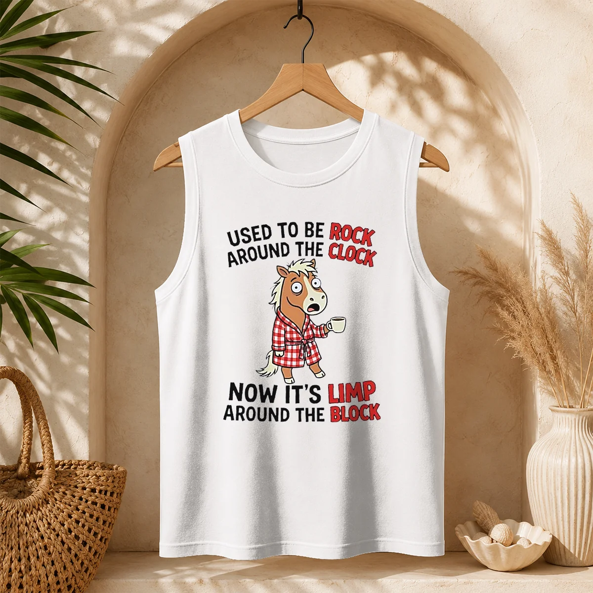 Original Horse Used To Be Rock Around The Clock Now It's Limp Around The Block Shirt - Image 3