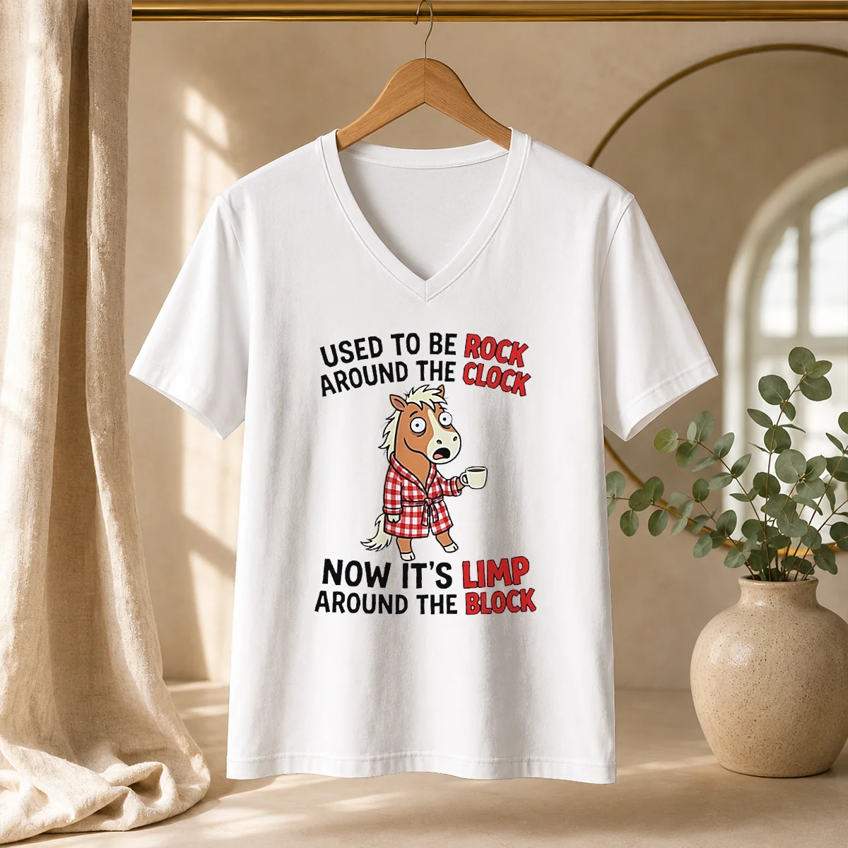 Original Horse Used To Be Rock Around The Clock Now It's Limp Around The Block Shirt - Image 2