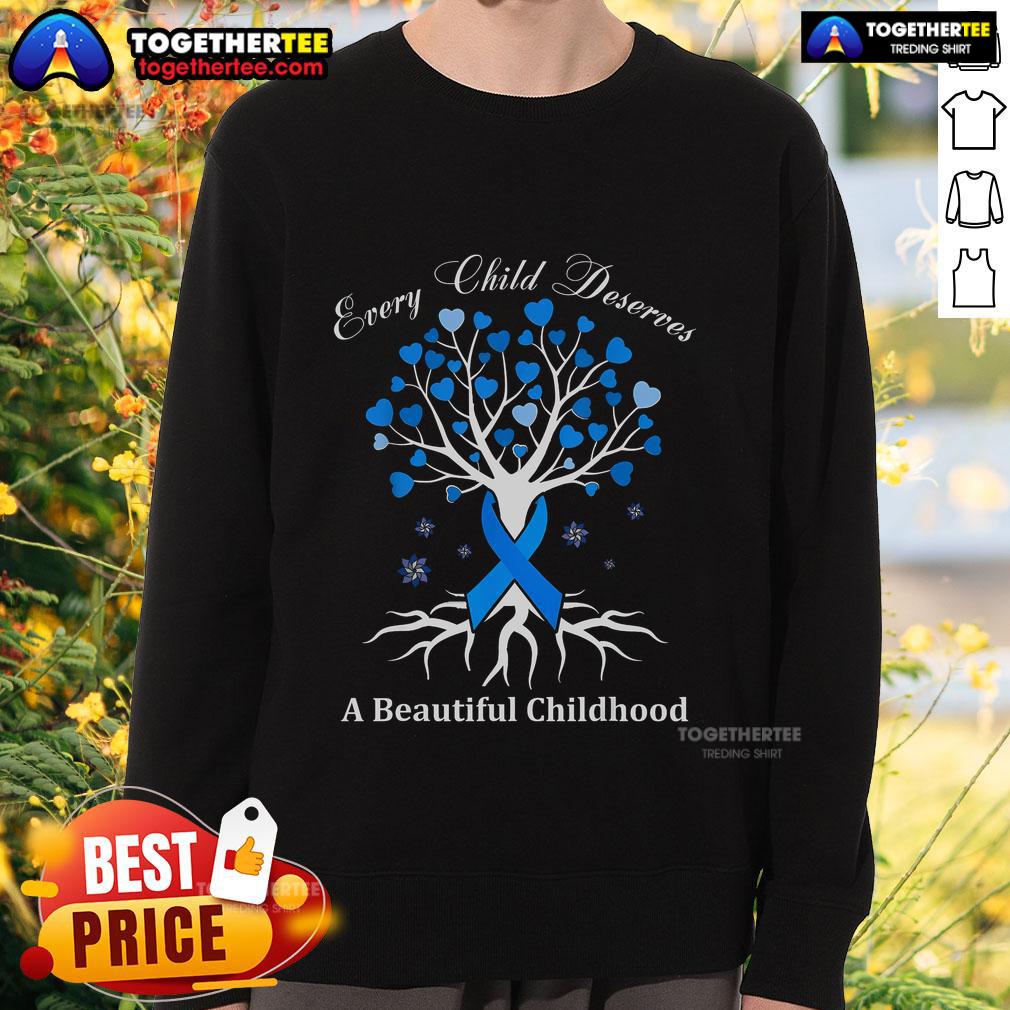 Premium Pinwheels Blue Ribbon Child Abuse Prevention Awareness T-Shirt - Image 5
