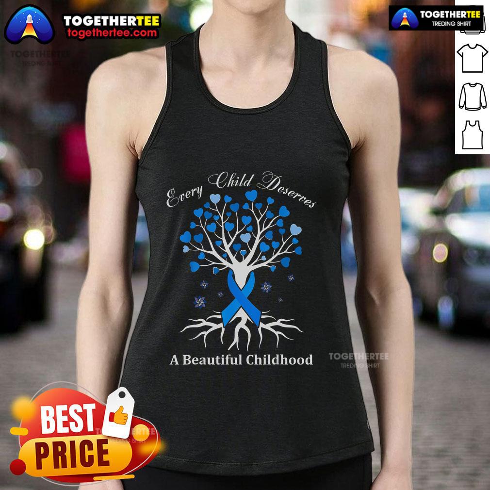 Premium Pinwheels Blue Ribbon Child Abuse Prevention Awareness T-Shirt - Image 4