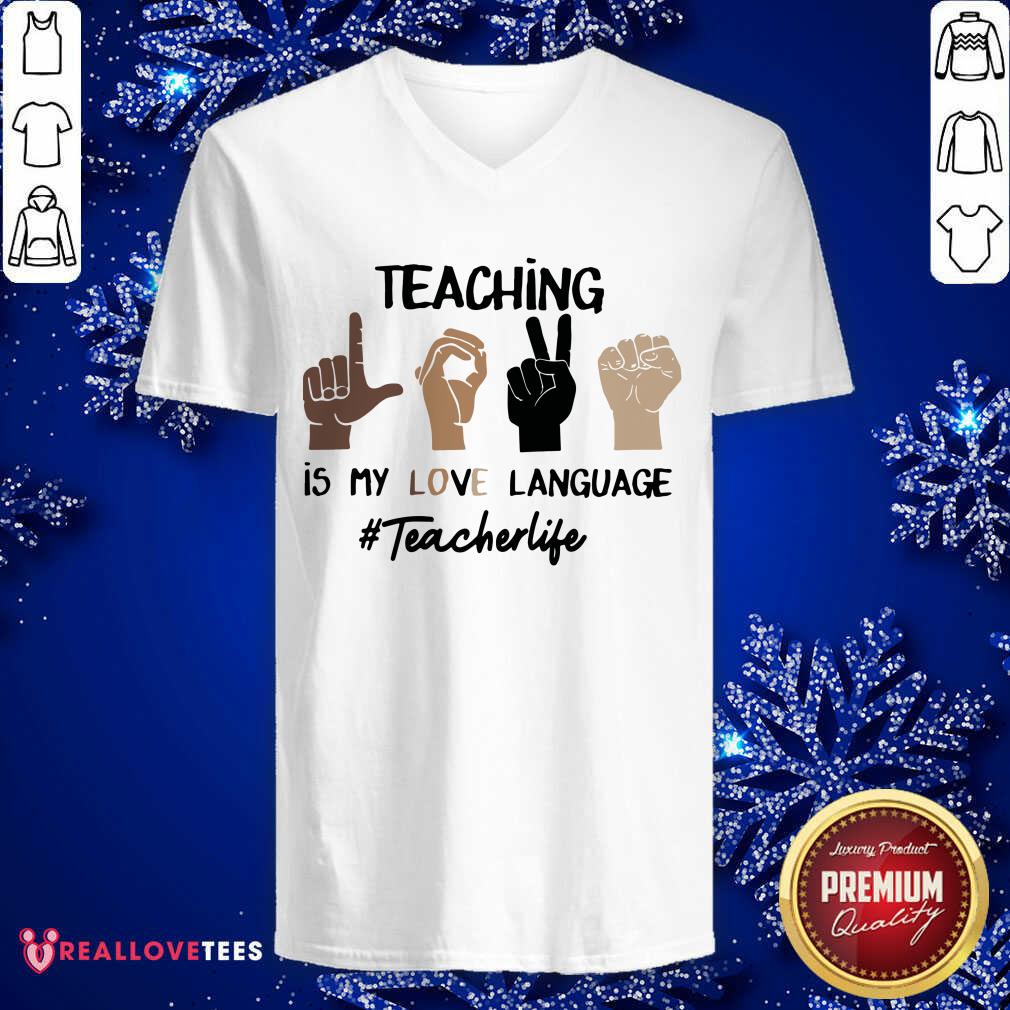 Hand Teaching Is My Love Language Teacher Life Shirt - Image 3