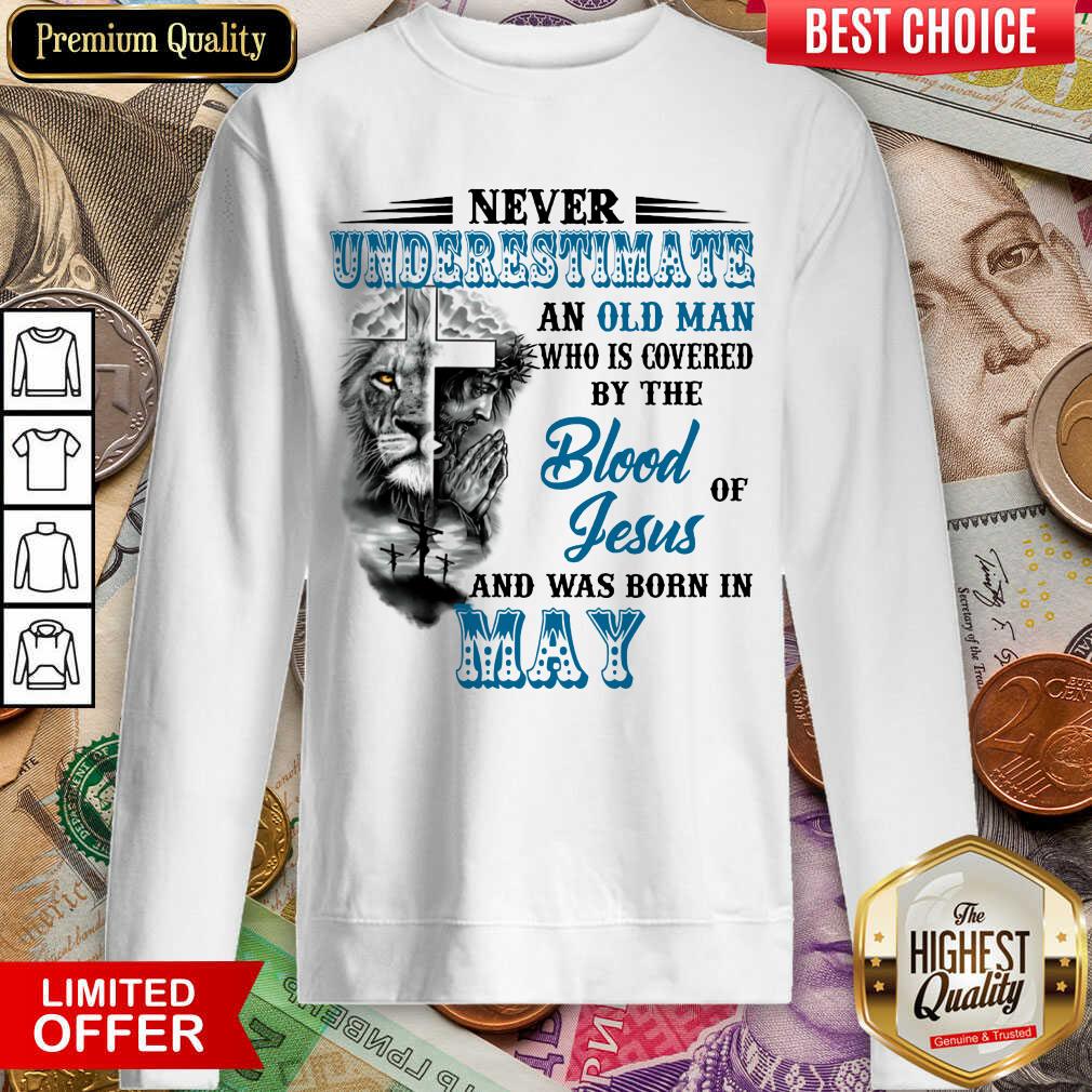 Vip Never Underestimate Old Man By The Blood Jesus In May Shirt - Image 4