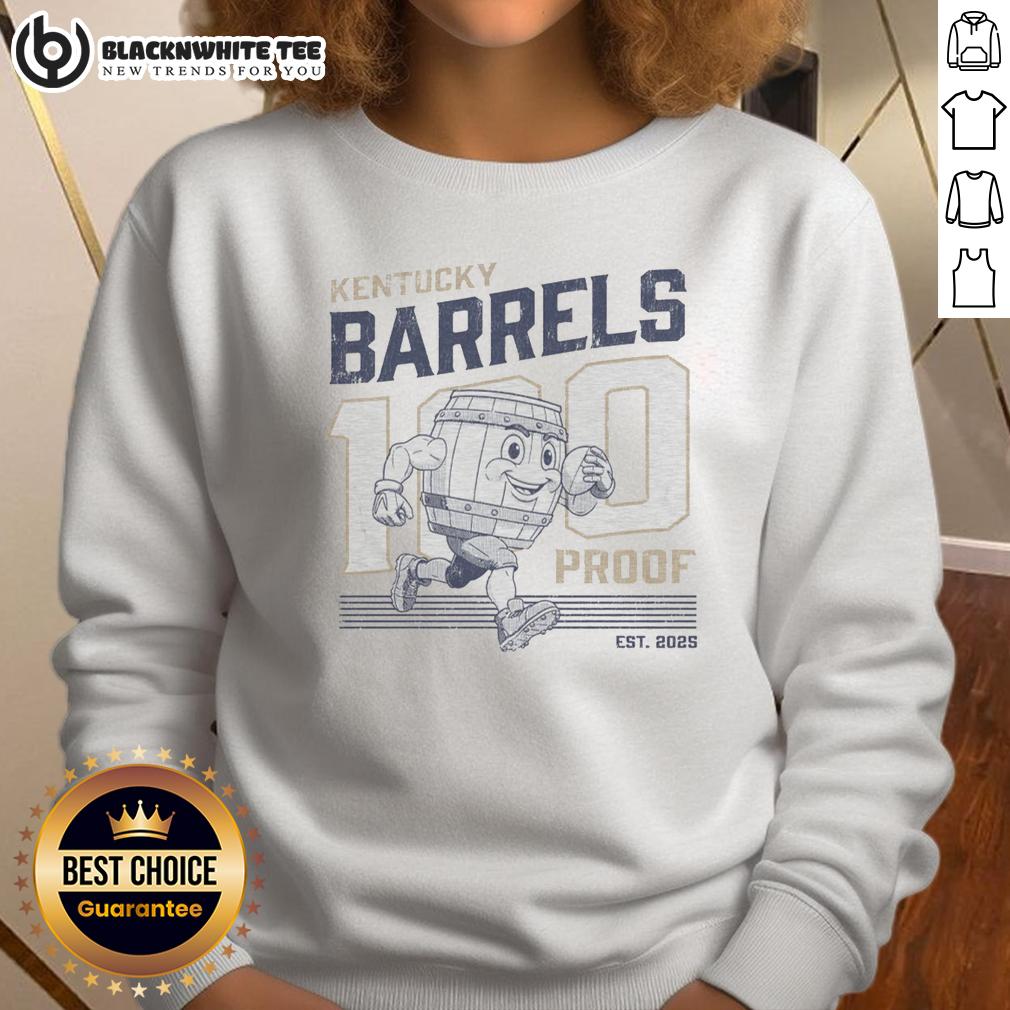 Good 100 Proof Retro Mascot Kentucky Barrels T-Shirt - Image 5