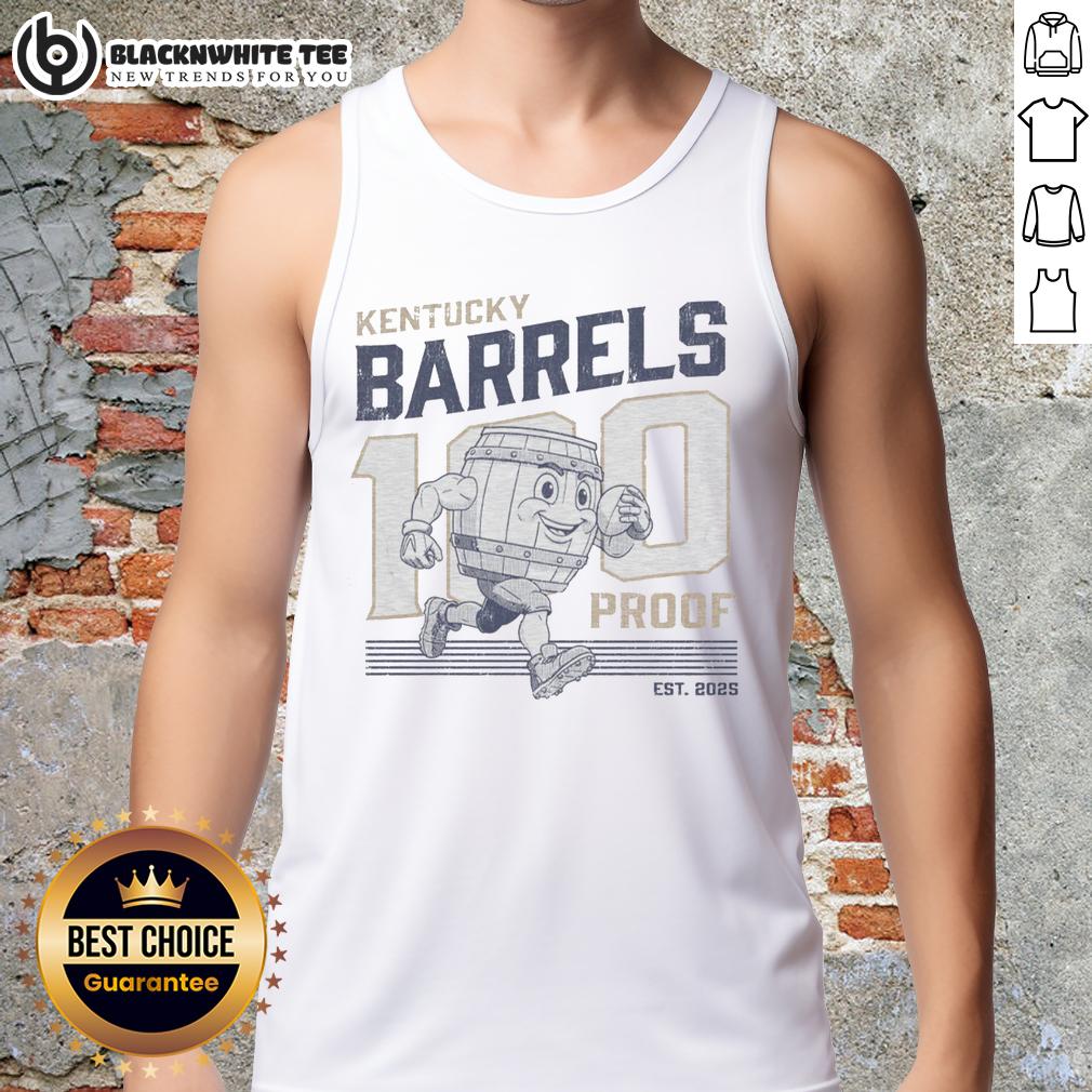 Good 100 Proof Retro Mascot Kentucky Barrels T-Shirt - Image 4
