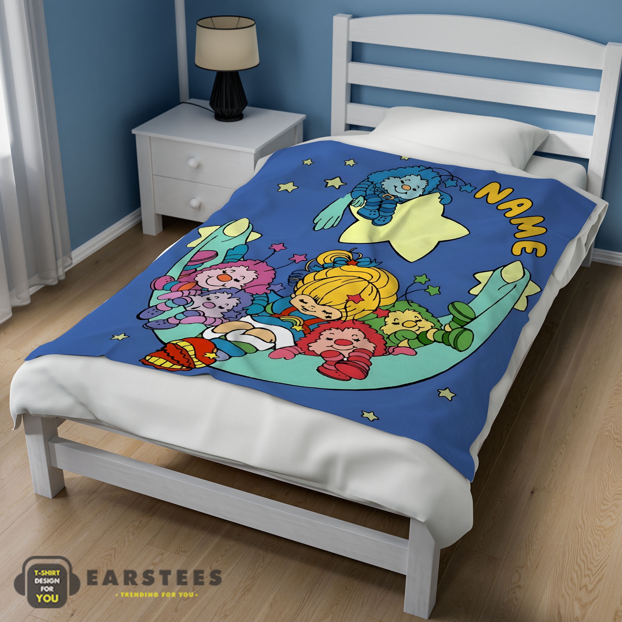 Good Rainbow Brite Sleeping on the Star Blanket Fleece Customized Blanket - Image 3