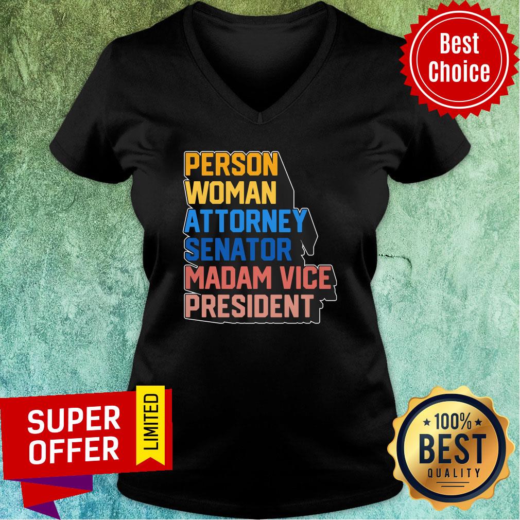 Nice Person Woman Attorney Senator Madam Vice President Kamala Harris Shirt - Image 3