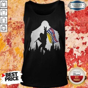 Alternative view of Top Bigfoot British Columbia Flag In The Forest Shirt