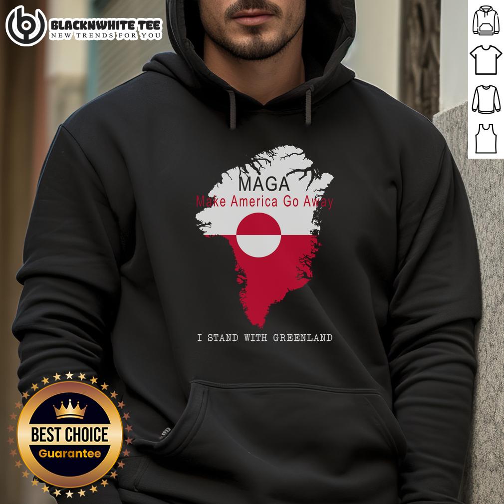 Nice Maga Make America Go Away Greenland Map T-Shirt - Image 2