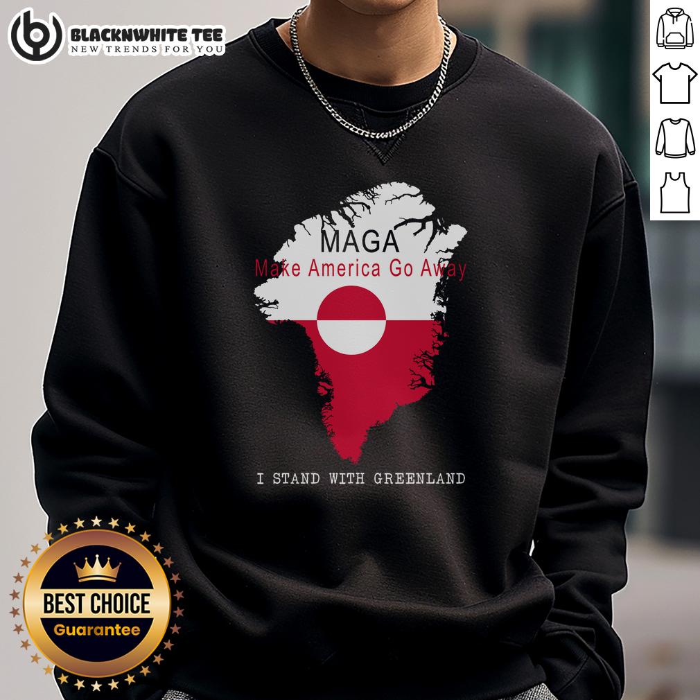 Nice Maga Make America Go Away Greenland Map T-Shirt - Image 5