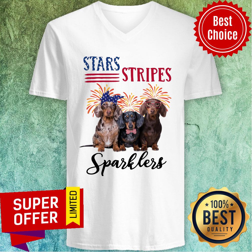 Dachshund Star Stripes American Flag Shirt - Image 3