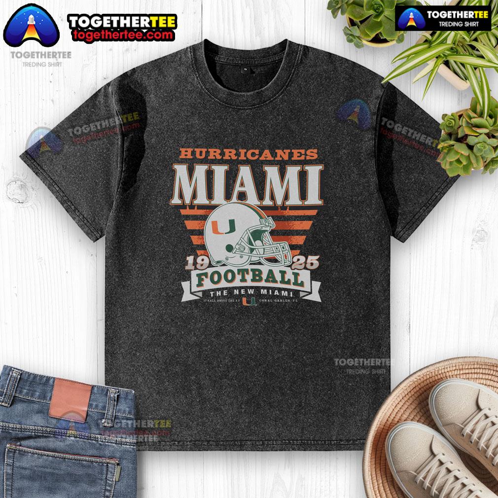 Official Miami Hurricanes Stripe Splash T-Shirt - Image 6