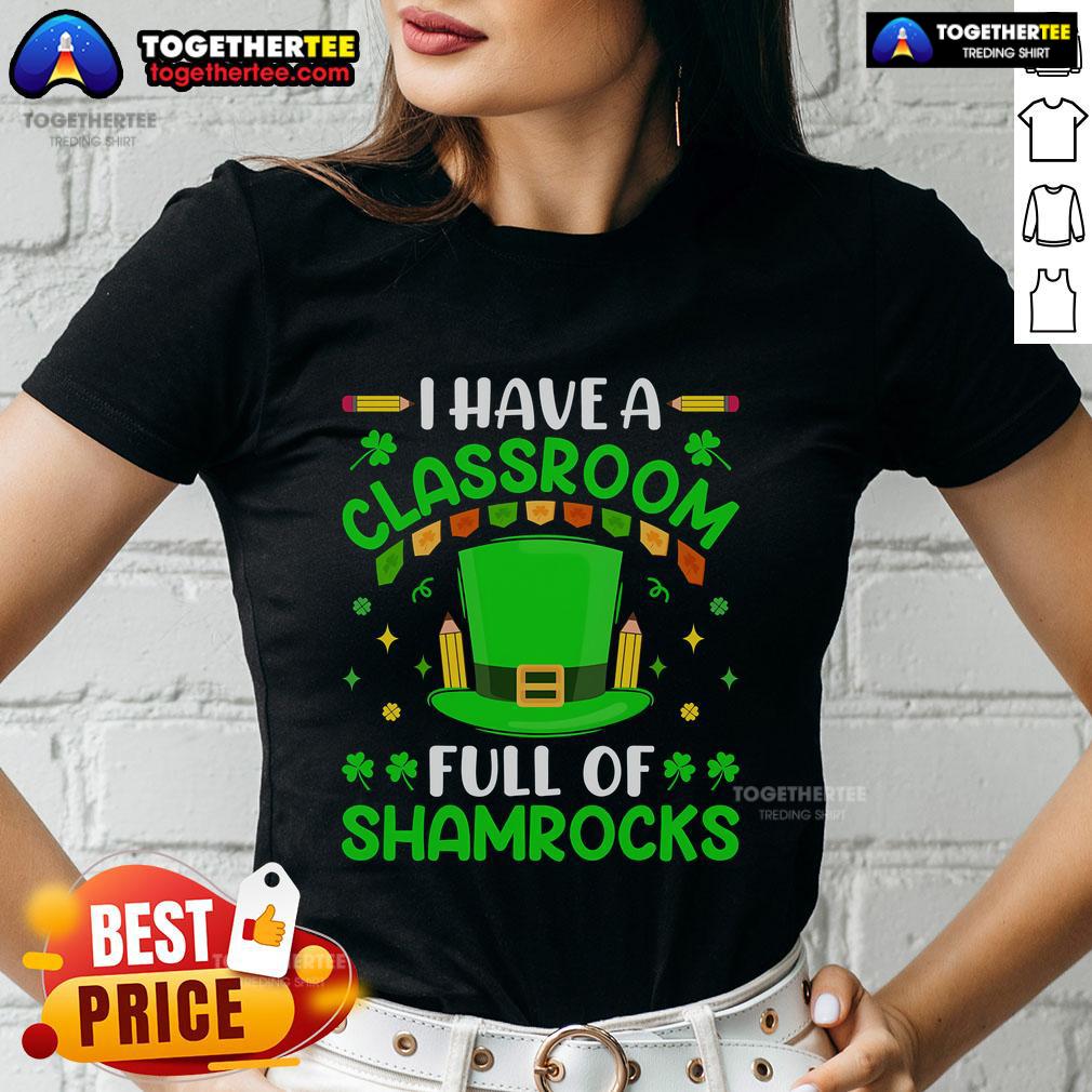 Top Teacher St Patrick's Day 2024 Lucky Teacher Classroom T-Shirt - Image 3