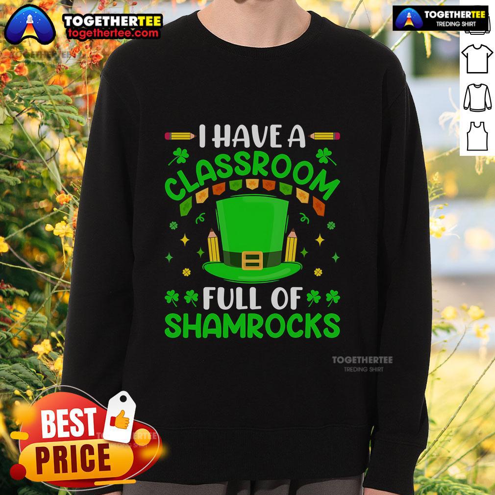 Top Teacher St Patrick's Day 2024 Lucky Teacher Classroom T-Shirt - Image 5