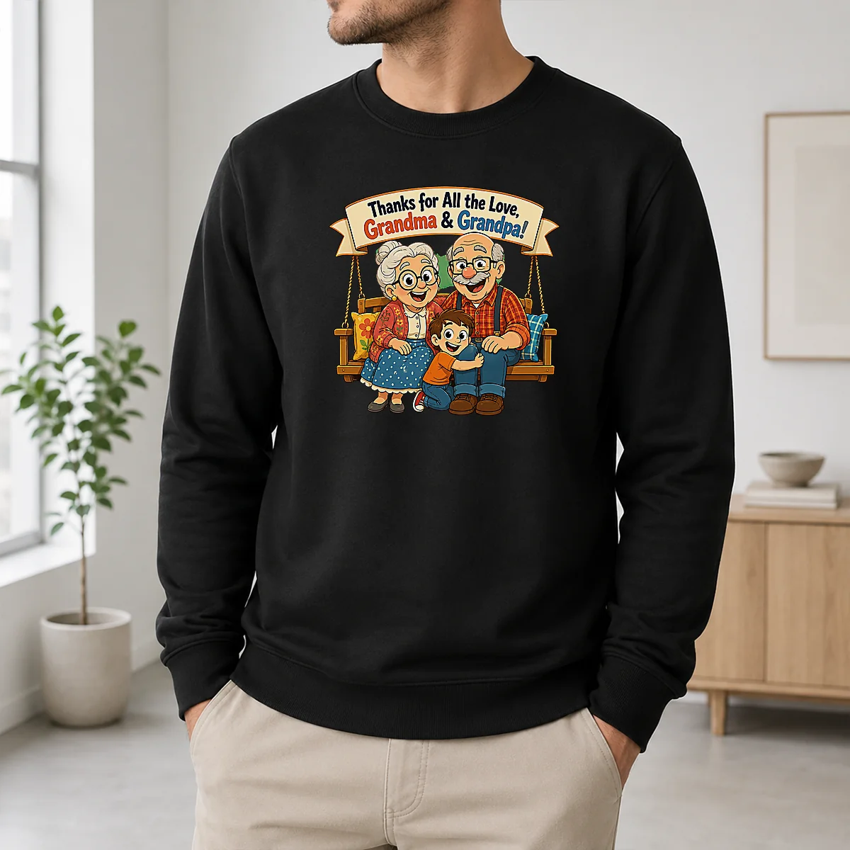 Awesome Original Grandparents Day Thank You Cartoon With Cozy Swing Shirt - Image 6