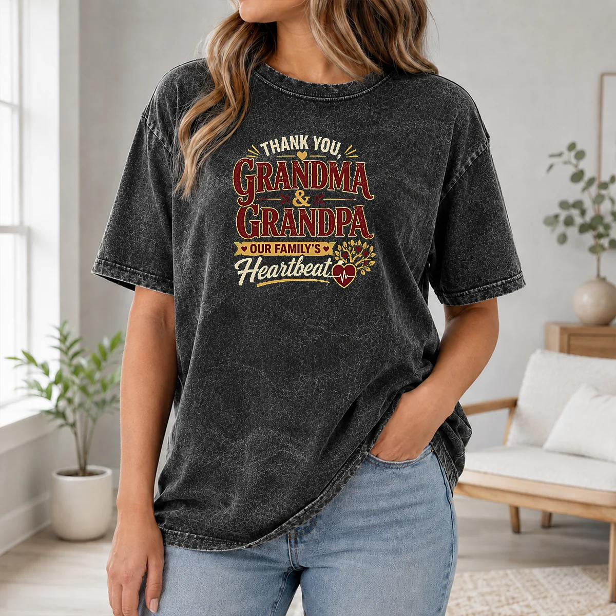 Happy Hot Grandparents Day Thank You Typography For Family Gifts Shirt - Image 8