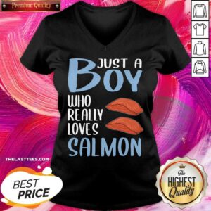 Alternative view of Perfect Bbq Just A Boy Who Really Loves Salmon Shirt