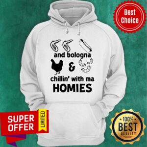 Alternative view of Chicken Wing Hot Dog And Bologna Chicken And Macaroni Chillin With Ma Homies Shirt