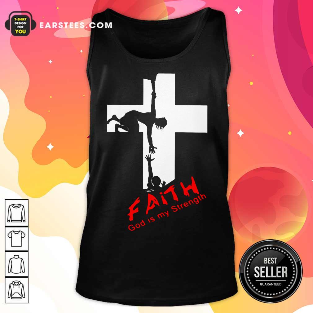 Pretty Faith God Is My Strength Shirt - Image 2