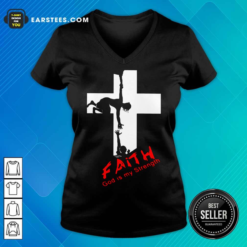 Pretty Faith God Is My Strength Shirt - Image 5