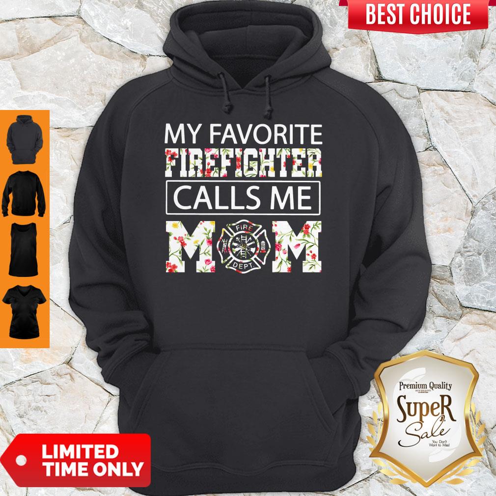 Official My Favorite Firefighter Calls Me Mom Shirt - Image 3