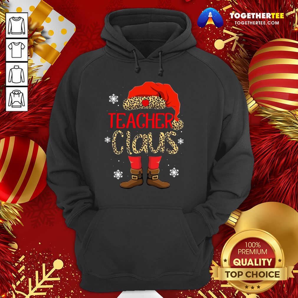 Beautiful Teacher Claus Leopard Merry Christmas Shirt - Image 5