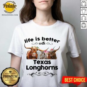 Alternative view of Funny Cows Life Is Better With Texas Longhorns Shirt