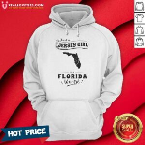 Alternative view of Good Just A Jersey Girl In A Florida World Map Shirt