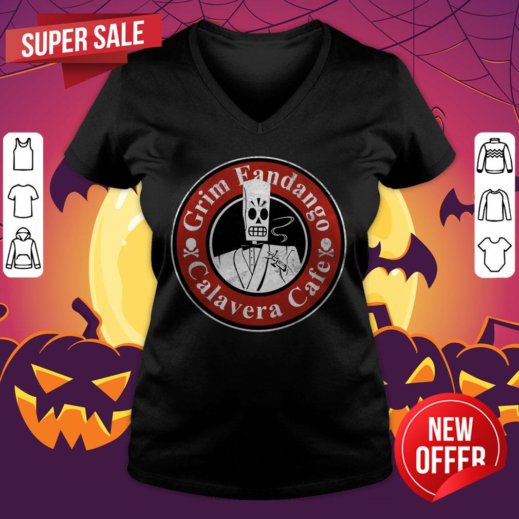 Grim Fandango Calavera Cafe Dia De Muertos Day Dead Shirt - Image 4