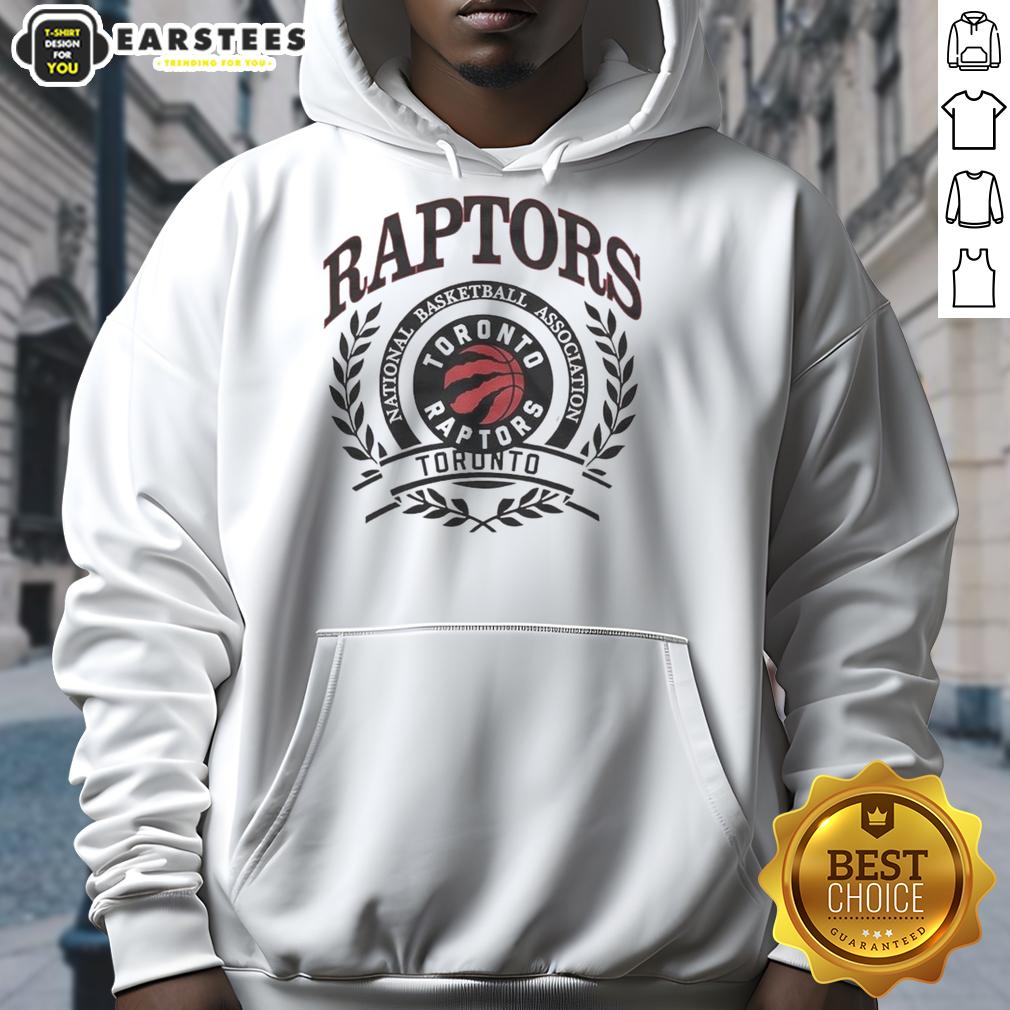 Pretty Toronto Raptors National Basketball Association Logo Laurel Wreath Frame Retro T-Shirt - Image 2
