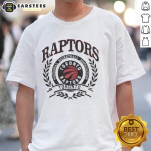Pretty Toronto Raptors National Basketball Association Logo Laurel Wreath Frame Retro T-Shirt