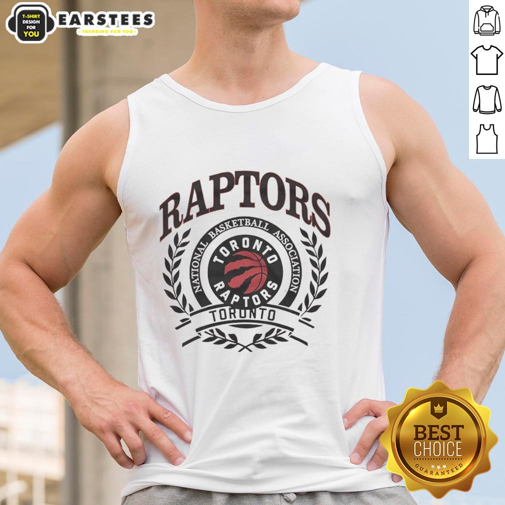 Pretty Toronto Raptors National Basketball Association Logo Laurel Wreath Frame Retro T-Shirt - Image 4