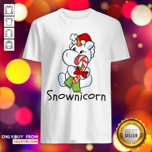 Happy Unicorn Santa Snownicorn Christmas Shirt