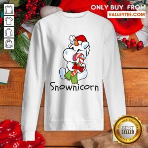 Alternative view of Happy Unicorn Santa Snownicorn Christmas Shirt