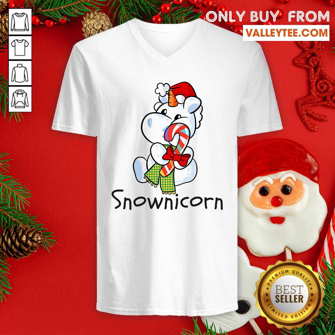 Happy Unicorn Santa Snownicorn Christmas Shirt - Image 4